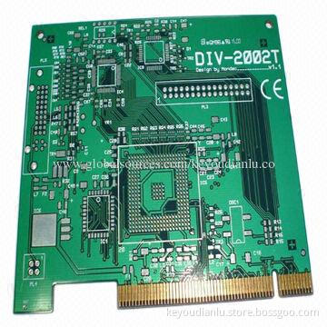 FR4 1.6mm Multi-layer PCB with Green Solder Mask, 1oz Copper Thickness